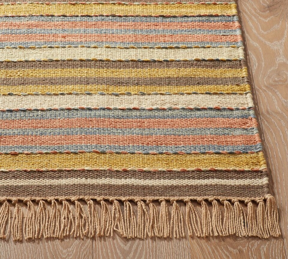 Kase Striped Outdoor Rug Pottery Barn Australia